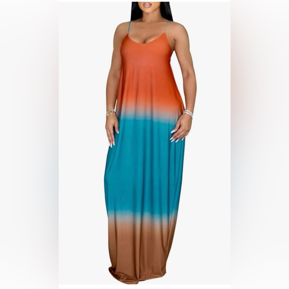 Brand new large Sun dress multi color.